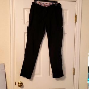Koi stretch black scrub pants size M